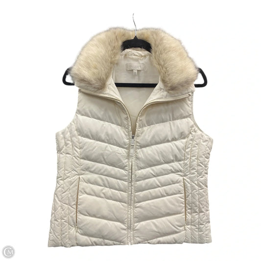 Vest Puffer & Quilted By Talbots In Ivory, Size: Mp