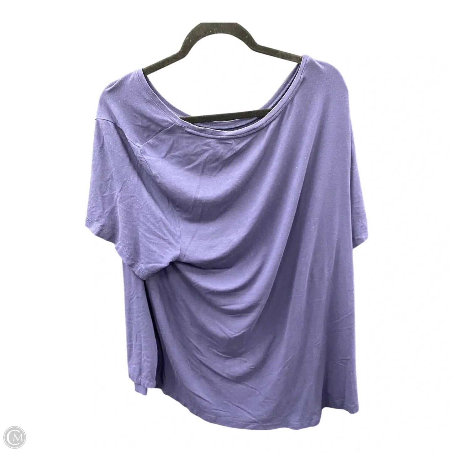 Top Short Sleeve By Jm Collections In Navy, Size: 2x