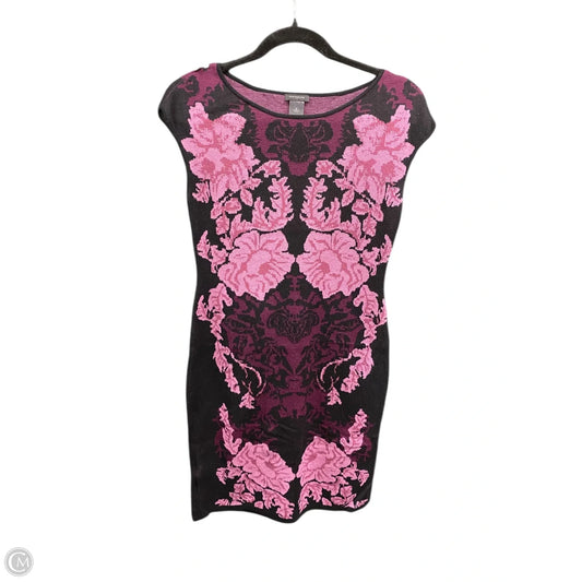 Dress Sweater By Ann Taylor In Black & Pink, Size: S