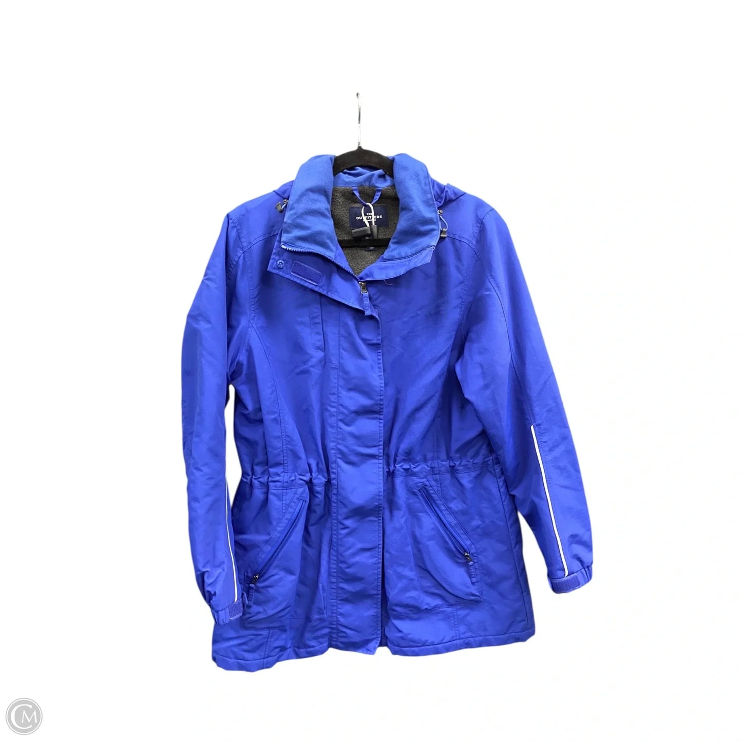Coat Parka By Lands End In Blue & White, Size: M