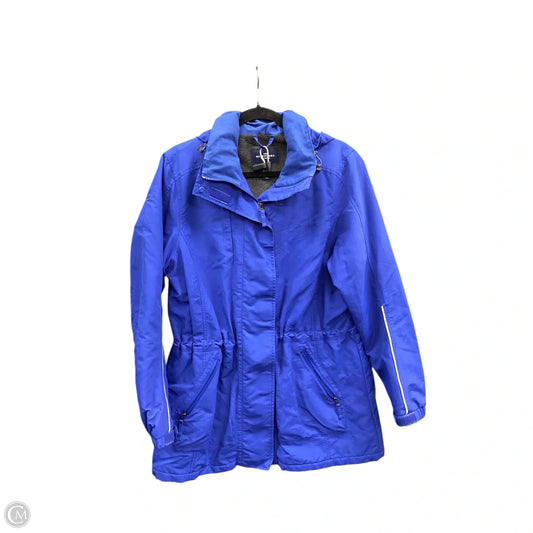 Coat Parka By Lands End In Blue & White, Size: M