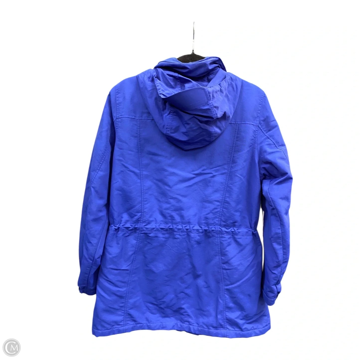 Coat Parka By Lands End In Blue & White, Size: M