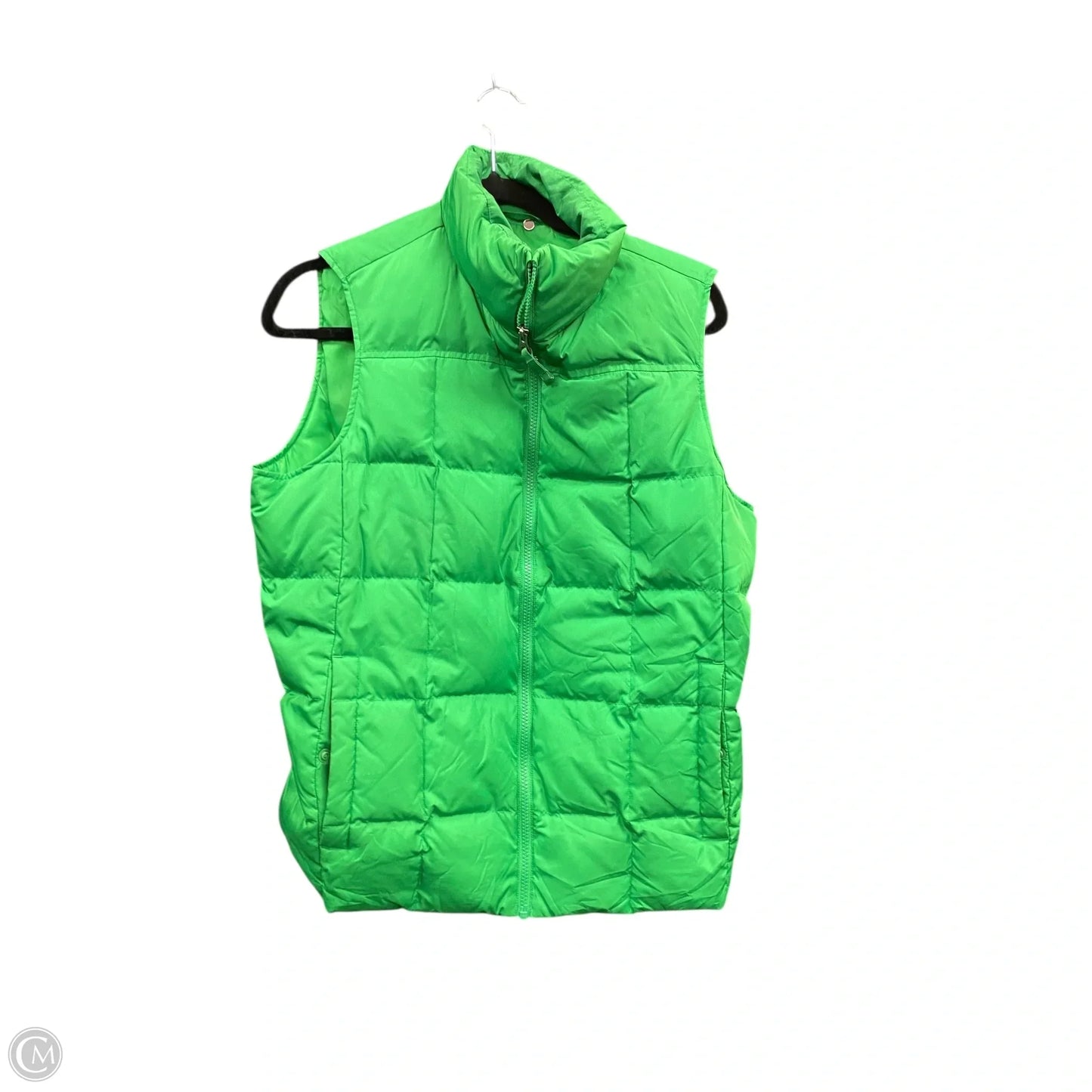 Vest Puffer & Quilted By Lands End In Green, Size: M