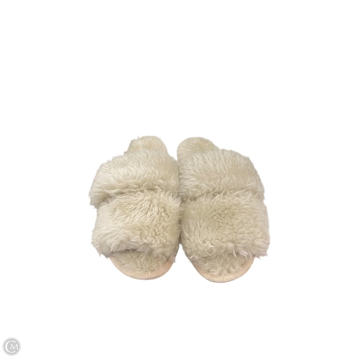 Slippers By Clothes Mentor In Cream, Size: