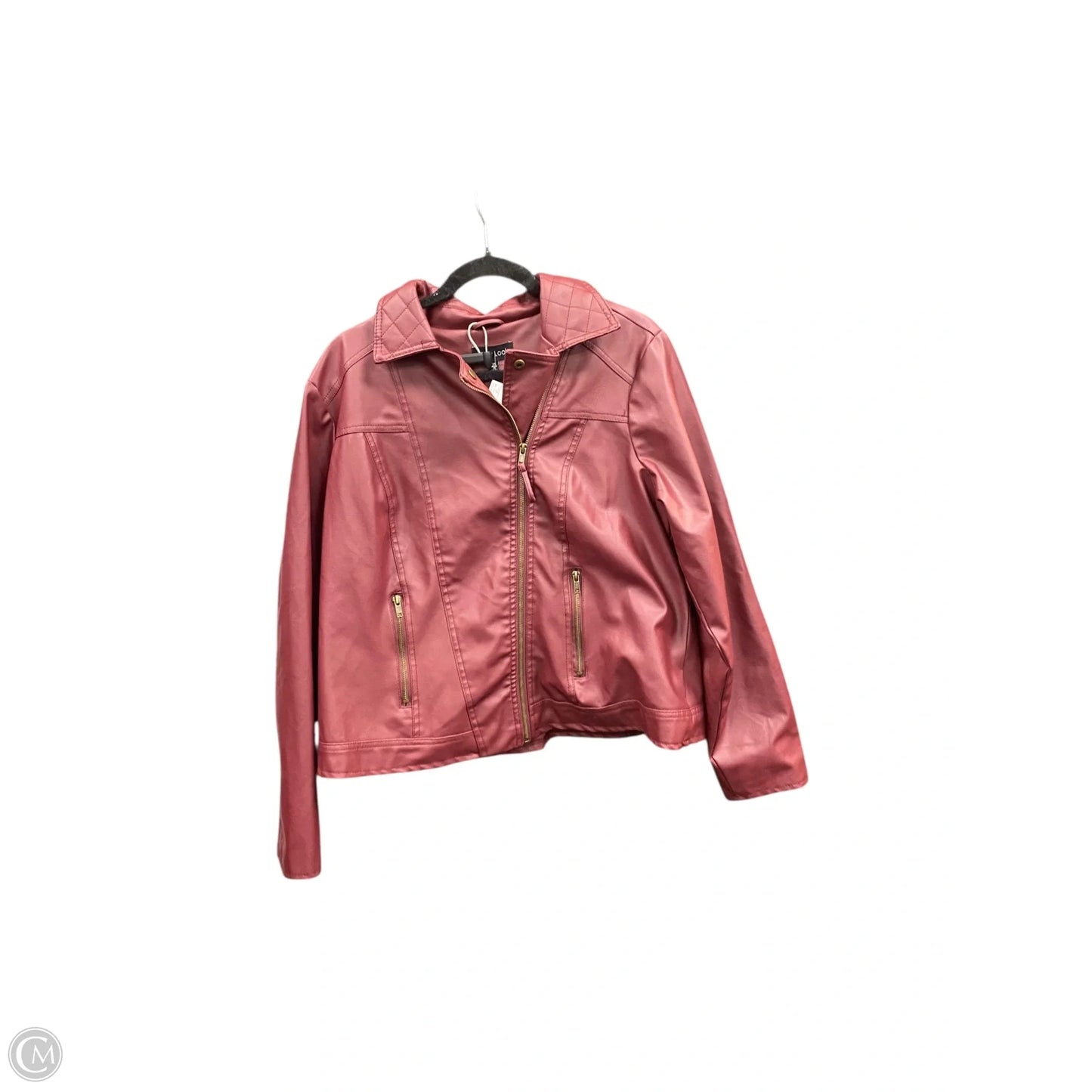 Jacket Moto By New Look In Red, Size: 1x