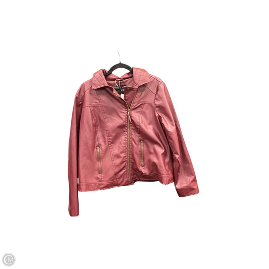 Jacket Moto By New Look In Red, Size: 1x