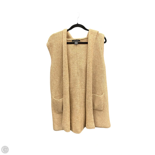 Sweater Cardigan By Tahari In Tan, Size: M
