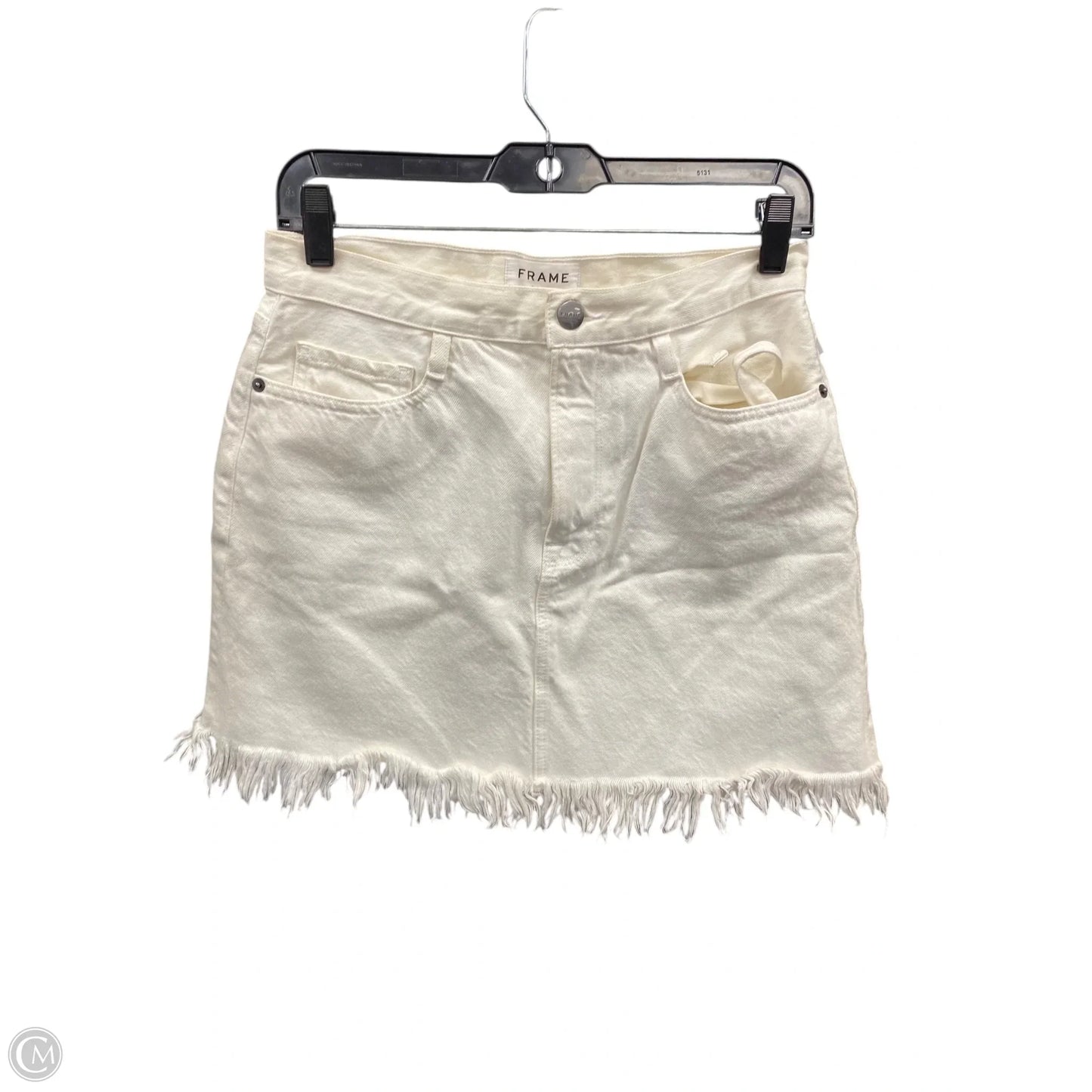 Skirt Mini & Short By Frame In Ivory, Size: 4