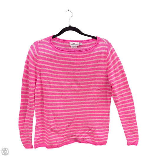 Sweater By Vineyard Vines In Pink & White, Size: S