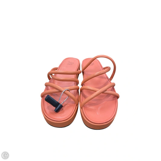 Sandals Heels Platform By A New Day In Coral, Size: 8.5
