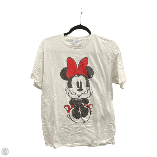 Top Short Sleeve Basic By Port & Company In Red & White, Size: M