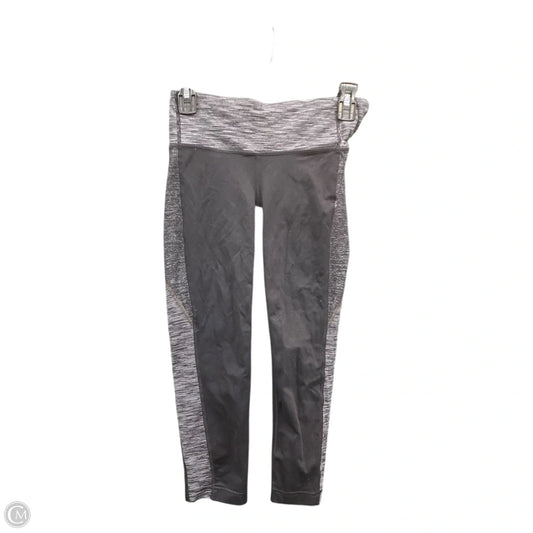 Athletic Leggings Capris By Athleta In Black & Grey, Size: S