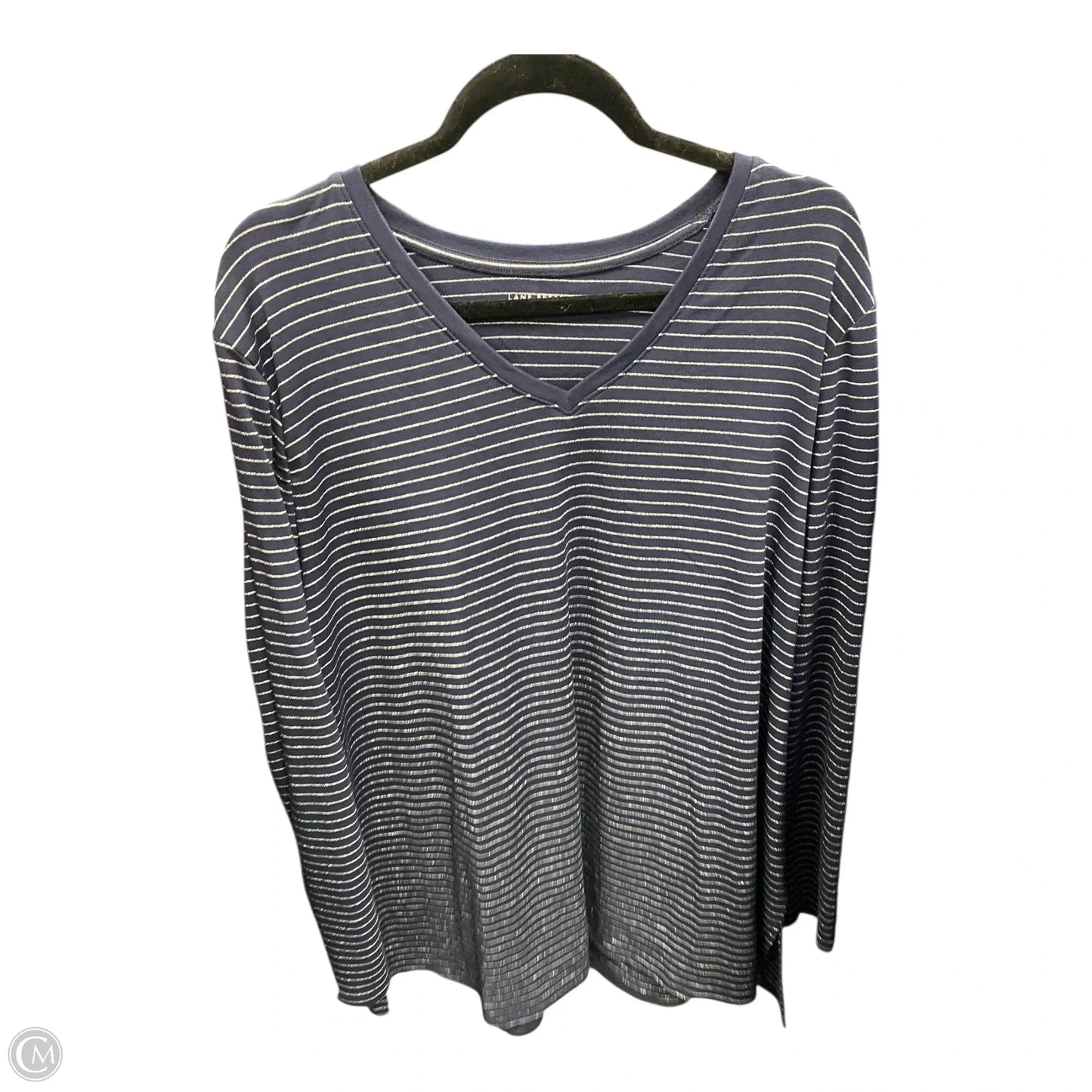 Tunic 3/4 Sleeve By Lane Bryant In Blue & Silver, Size: 2x