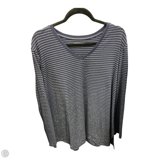 Tunic 3/4 Sleeve By Lane Bryant In Blue & Silver, Size: 2x