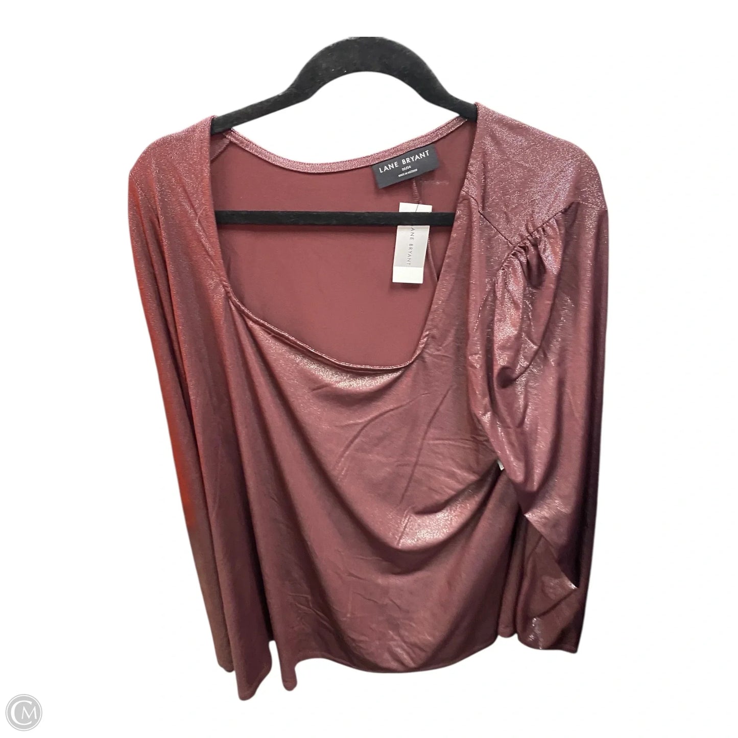 Top Long Sleeve By Lane Bryant In Maroon, Size: 2x
