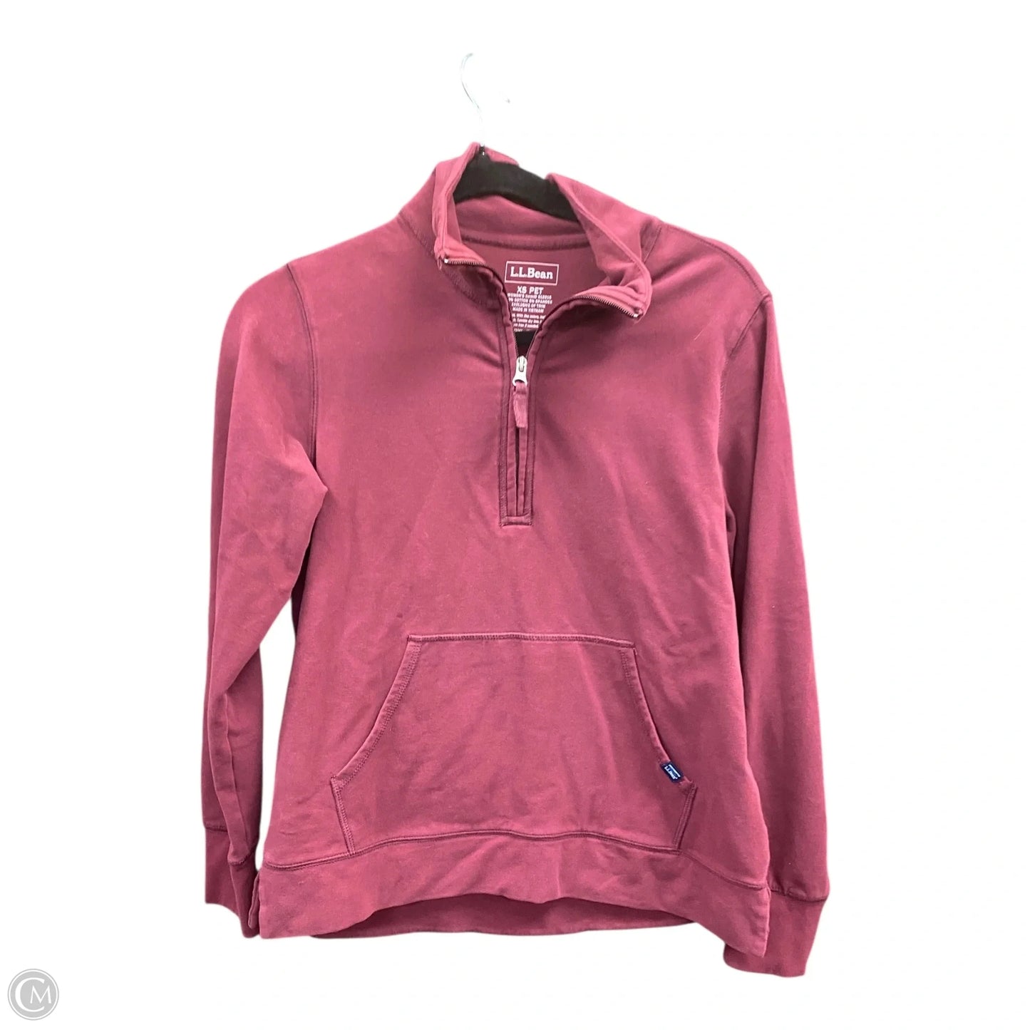 Athletic Top Long Sleeve Collar By L.l. Bean In Maroon, Size: Xsp