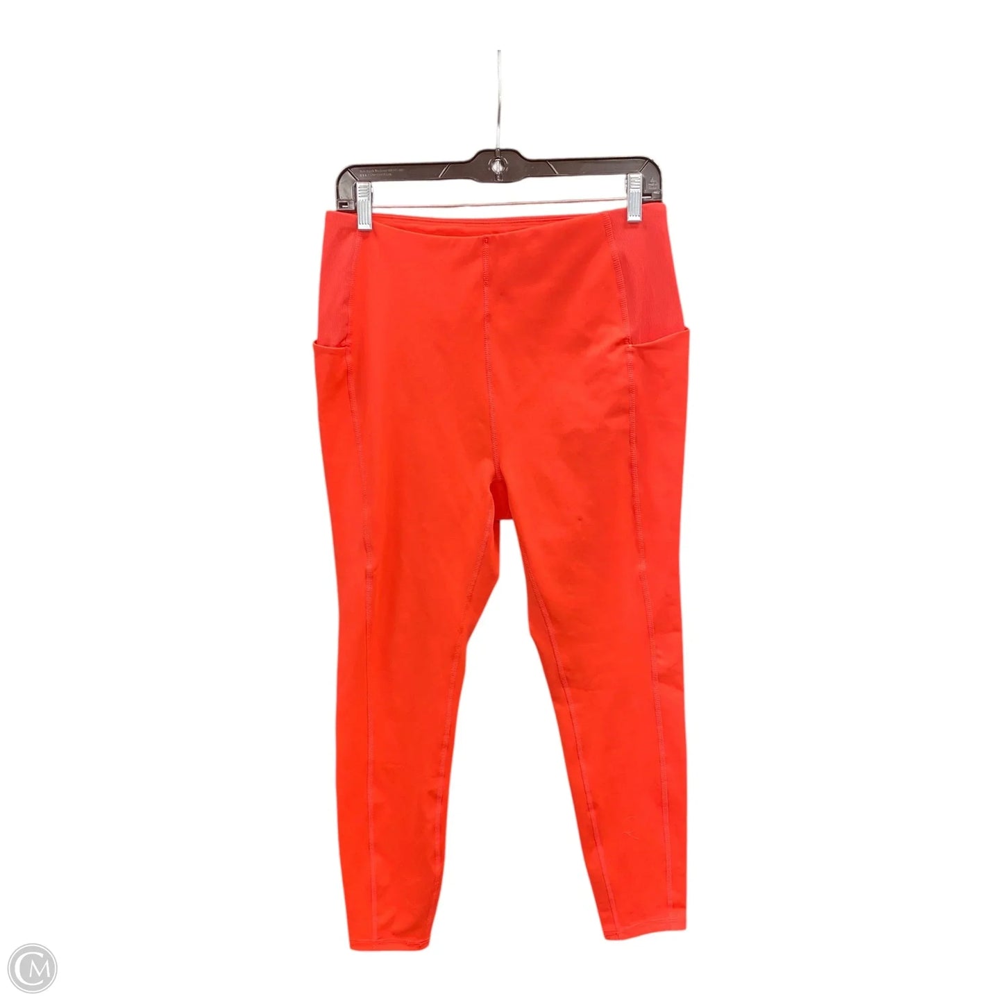 Athletic Leggings By Spyder In Orange, Size: L