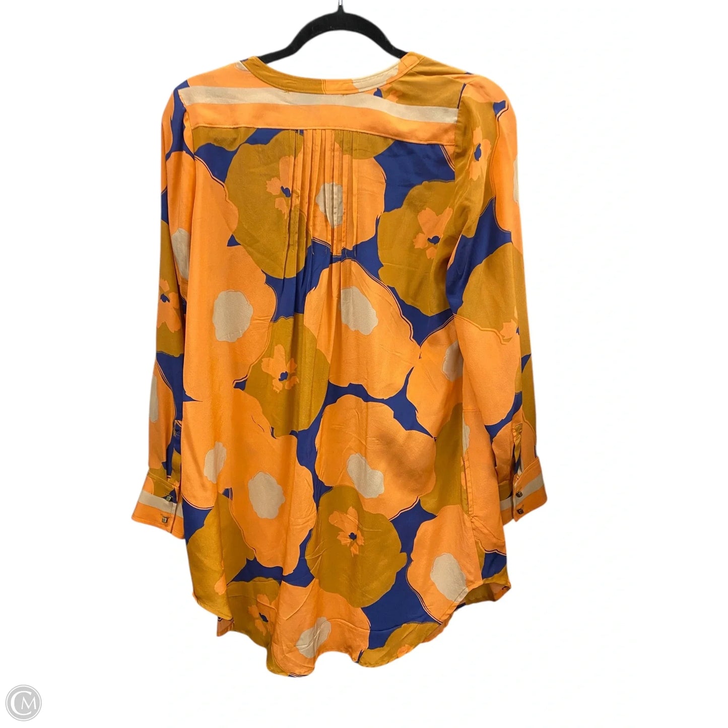 Blouse Long Sleeve By Tracy Reese In Blue & Orange, Size: S