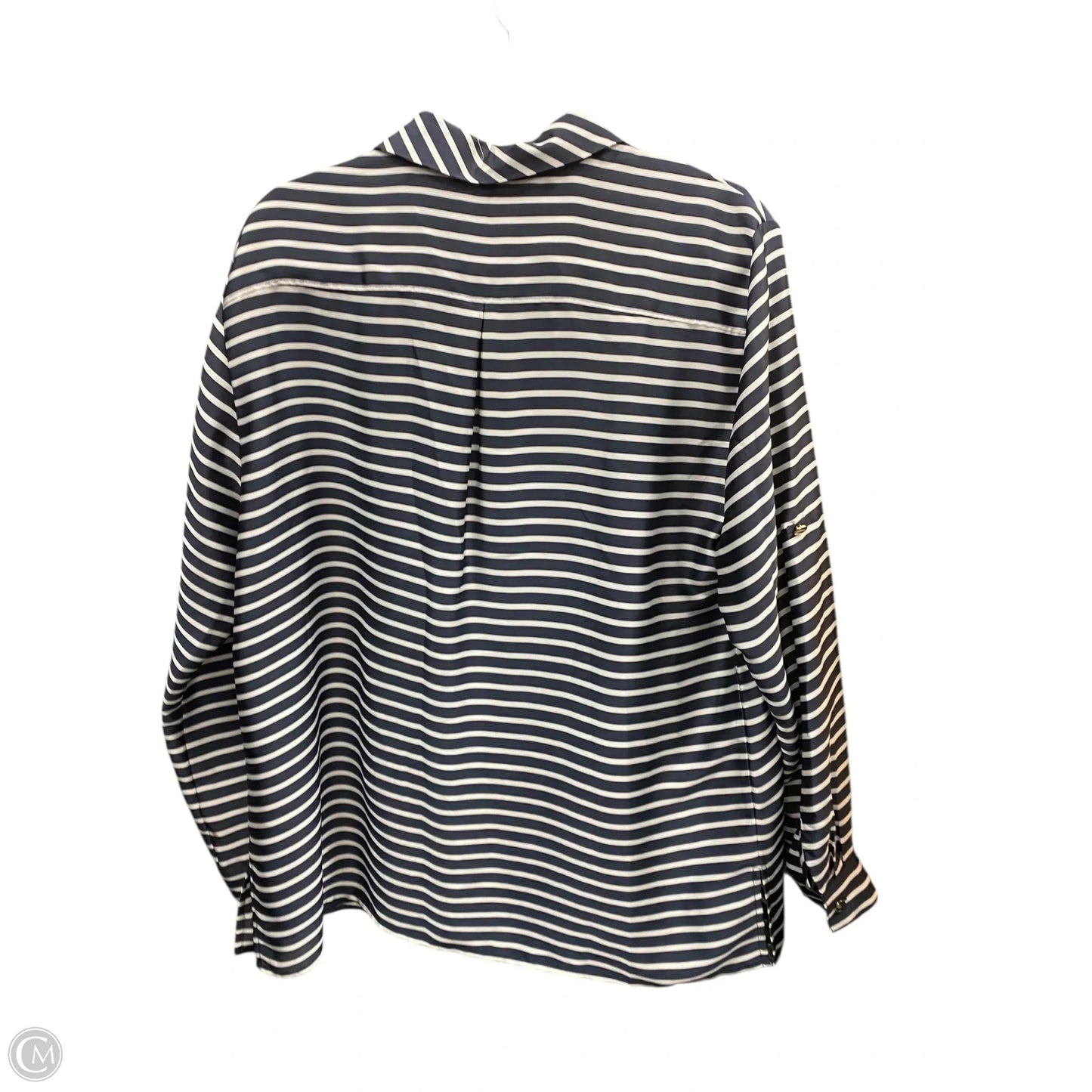 Blouse Long Sleeve By Anne Klein In Striped Pattern, Size: Xl