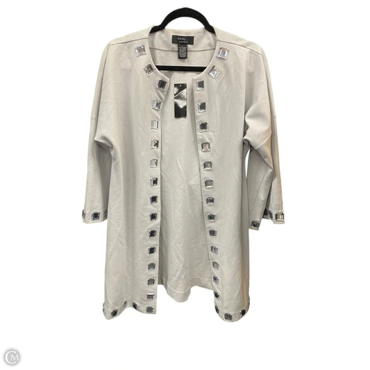 Cardigan By Clothes Mentor In Grey & Silver, Size: L