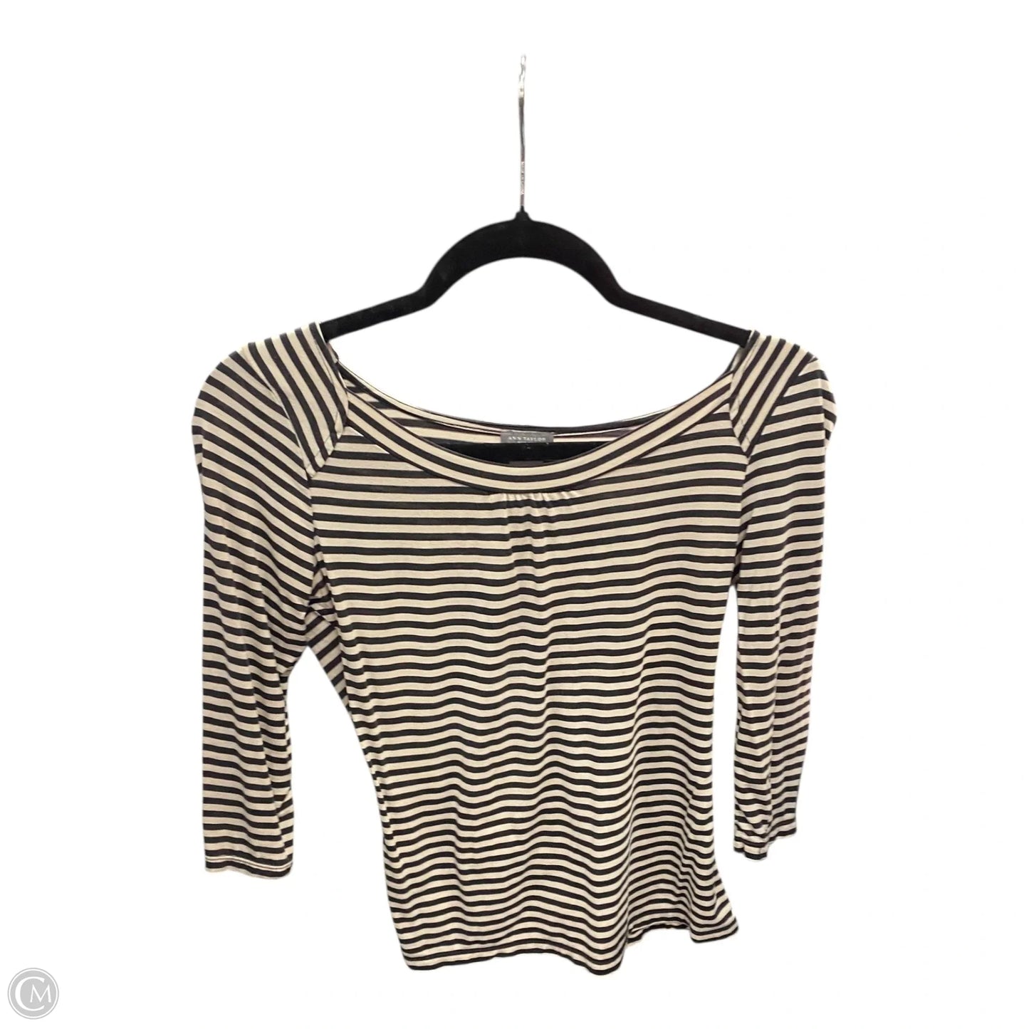 Top 3/4 Sleeve By Ann Taylor In Striped Pattern, Size: Sp