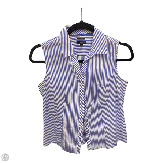 Blouse Sleeveless By Talbots In Striped Pattern, Size: 2p