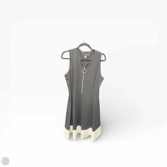 Dress Casual Midi By Andrew Marc In Black & Cream, Size: 12