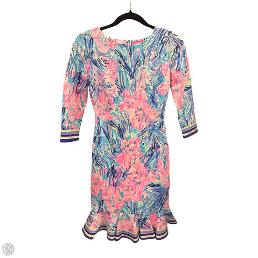 Dress Designer By Lilly Pulitzer In Blue & Pink, Size: Xxs