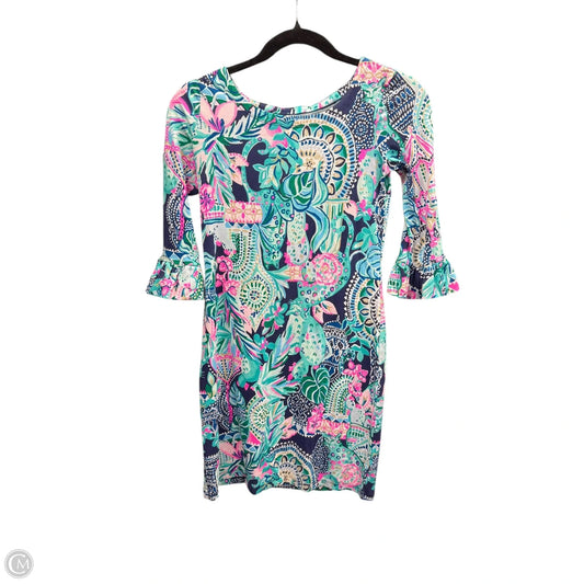 Dress Designer By Lilly Pulitzer In Blue & Green, Size: Xxs
