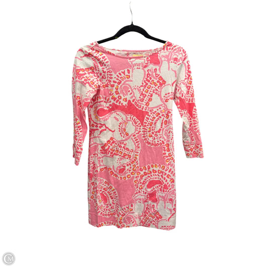 Dress Designer By Lilly Pulitzer In Pink & White, Size: Xs