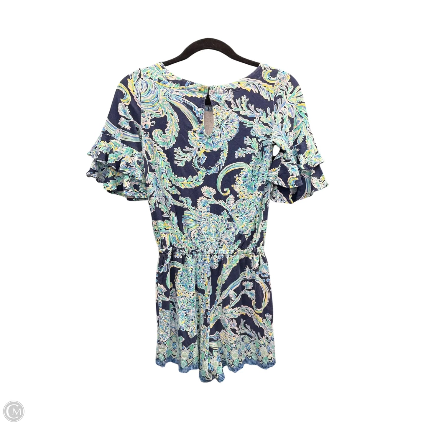 Romper Designer By Lilly Pulitzer In Blue & Green, Size: Xxs