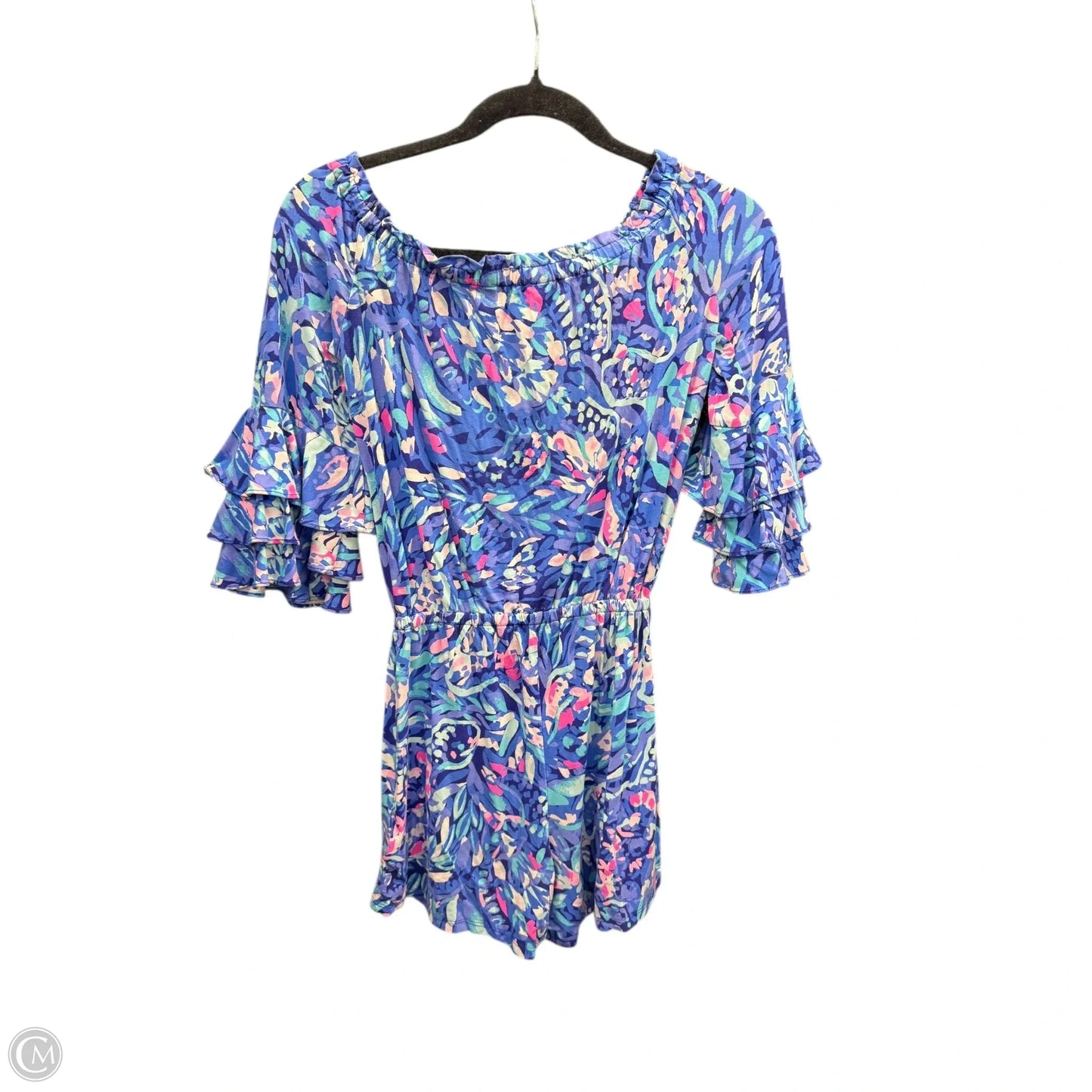 Romper Designer By Lilly Pulitzer In Blue & Pink, Size: Xxs