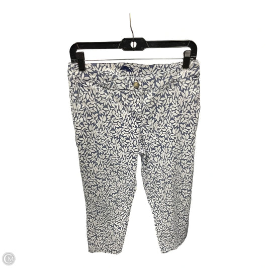 Pants Cropped By Tommy Bahama In Blue & White, Size: 6