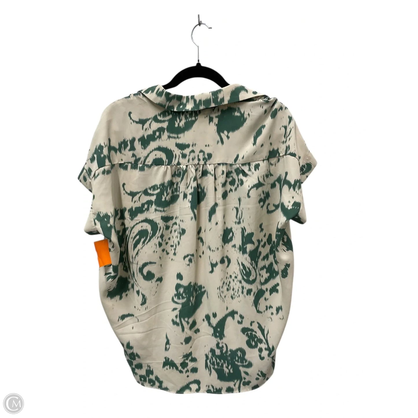 Blouse Short Sleeve By Jodifl In Cream & Green, Size: S