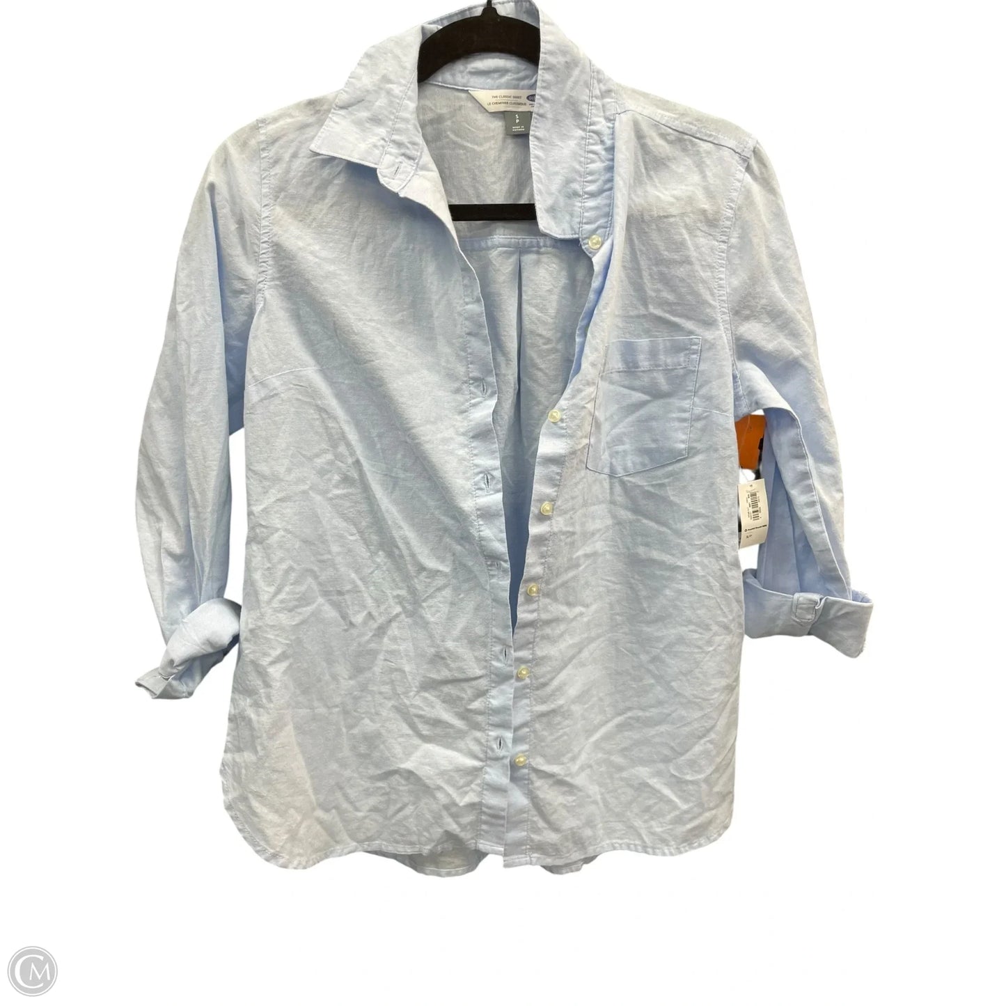 Blouse Long Sleeve By Old Navy In Blue, Size: S