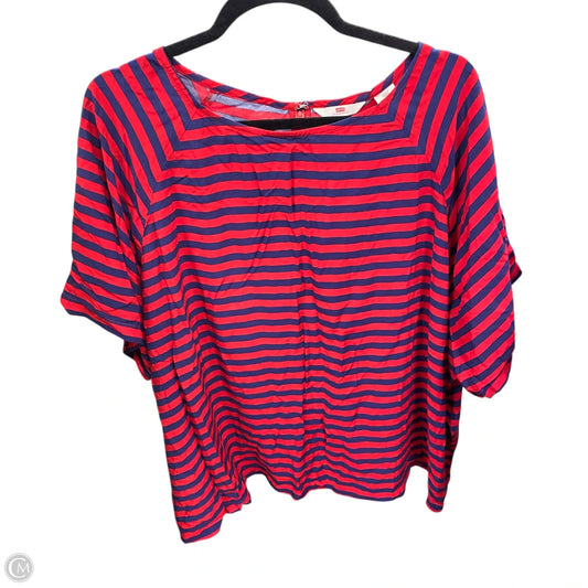 Top Short Sleeve By Levis In Striped Pattern, Size: 3x