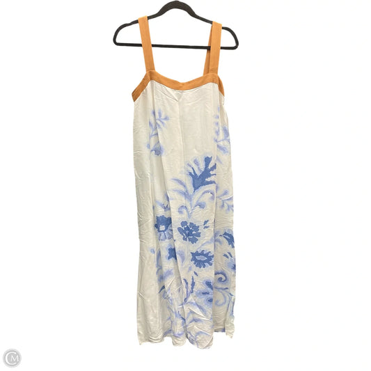Dress Casual Maxi By Loft In Blue & White, Size: 8