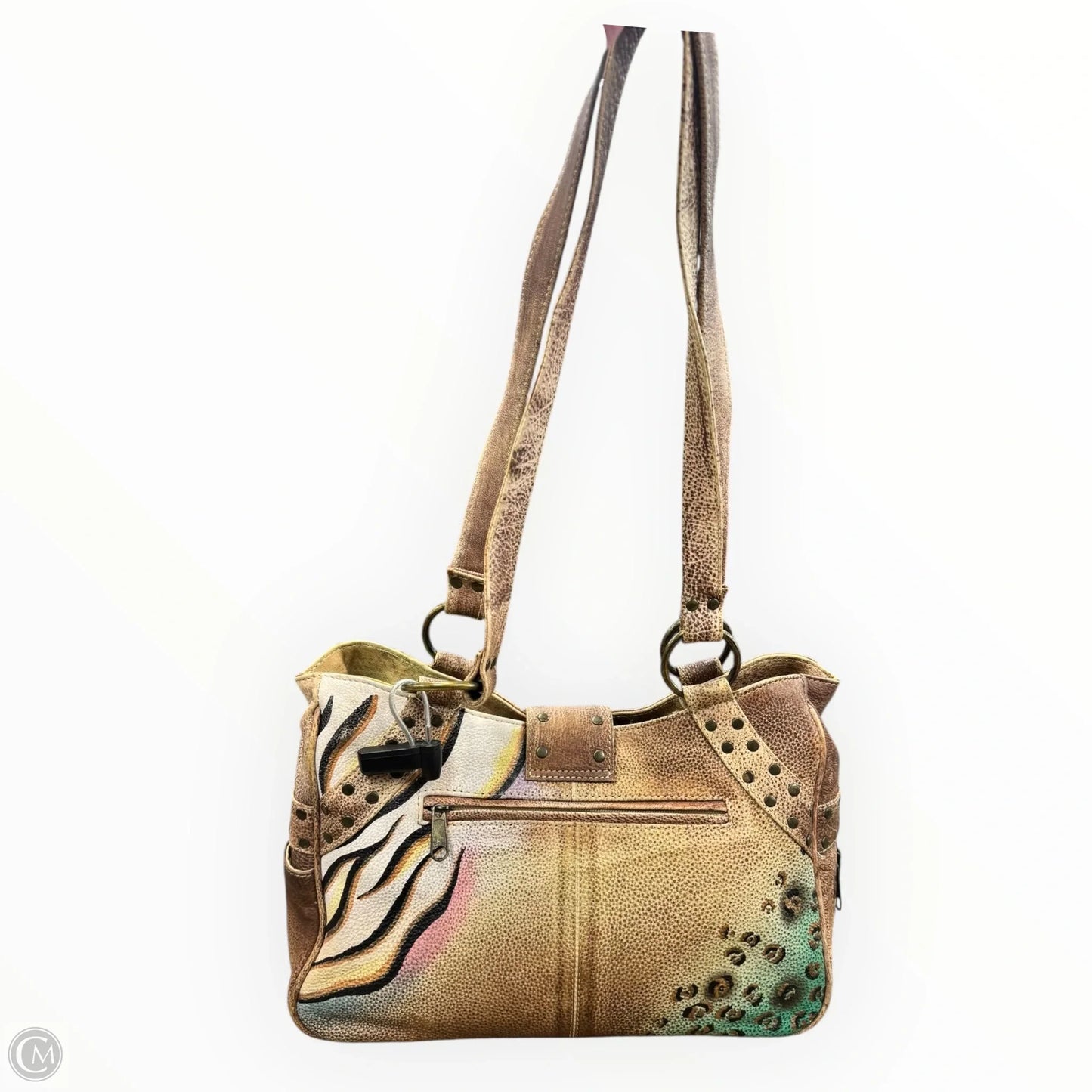 Handbag Leather By Anuschka, Size: Large