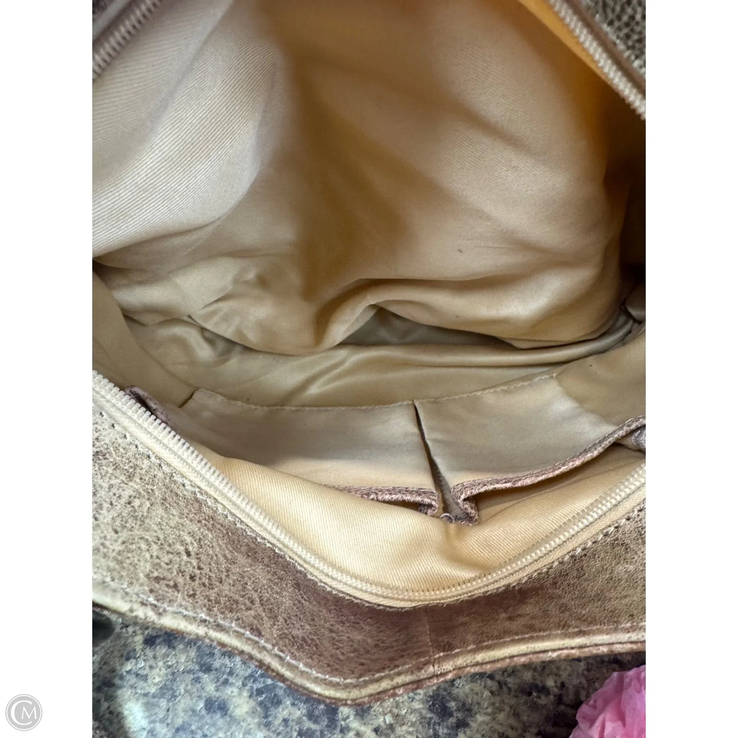 Handbag Leather By Anuschka, Size: Large