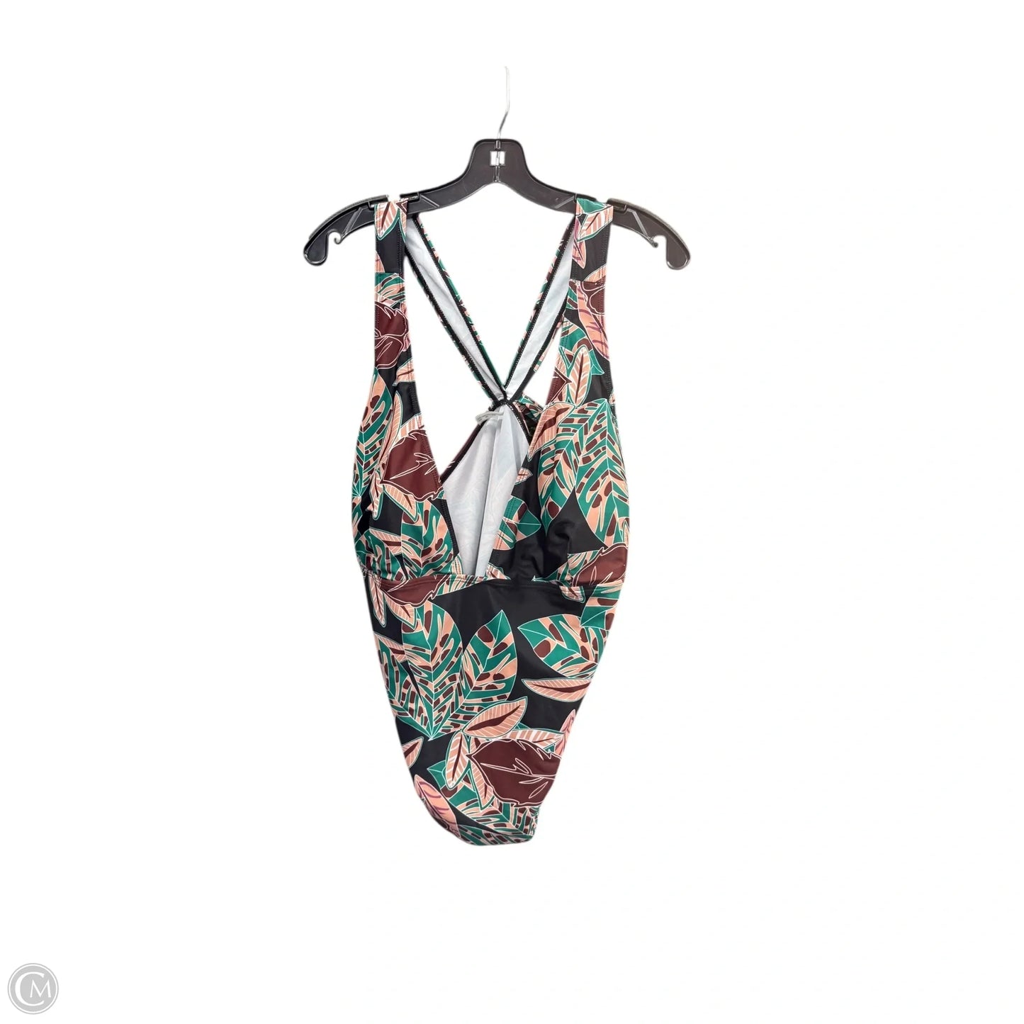 Swimsuit By Clothes Mentor In Black & Brown, Size: 2x