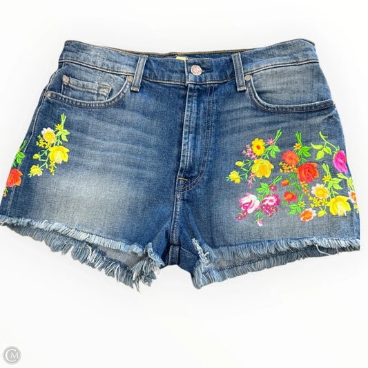 Shorts By 7 For All Mankind In Blue Denim, Size: 6