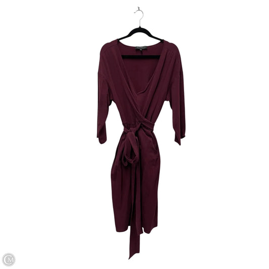 Dress Casual Midi By Eloquii In Maroon, Size: 16