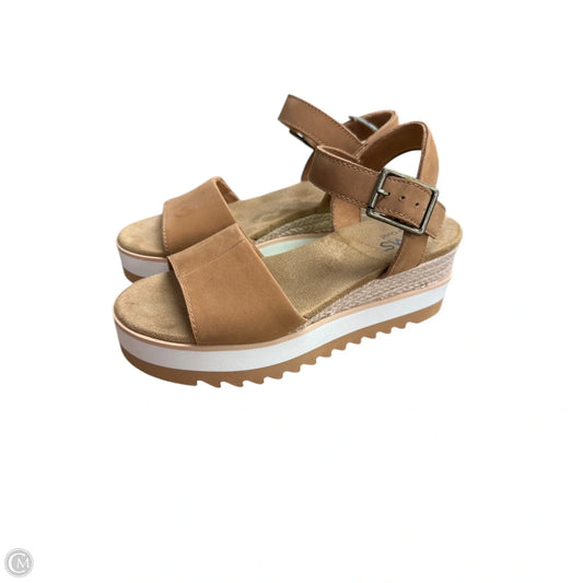 Sandals Heels Platform By Toms In Brown, Size: 5