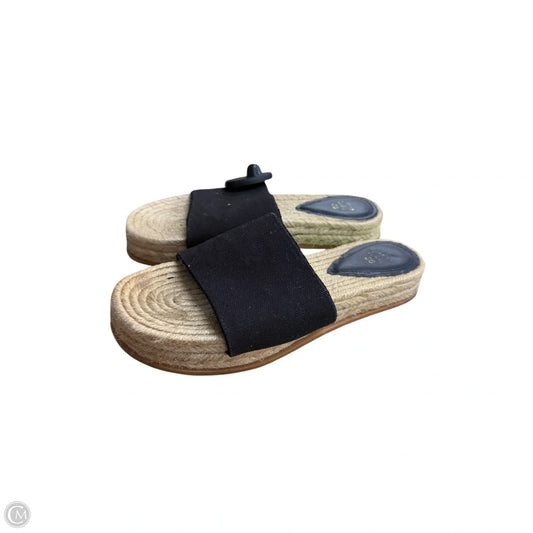 Sandals Flats By H&m In Black & Tan, Size: 5.5