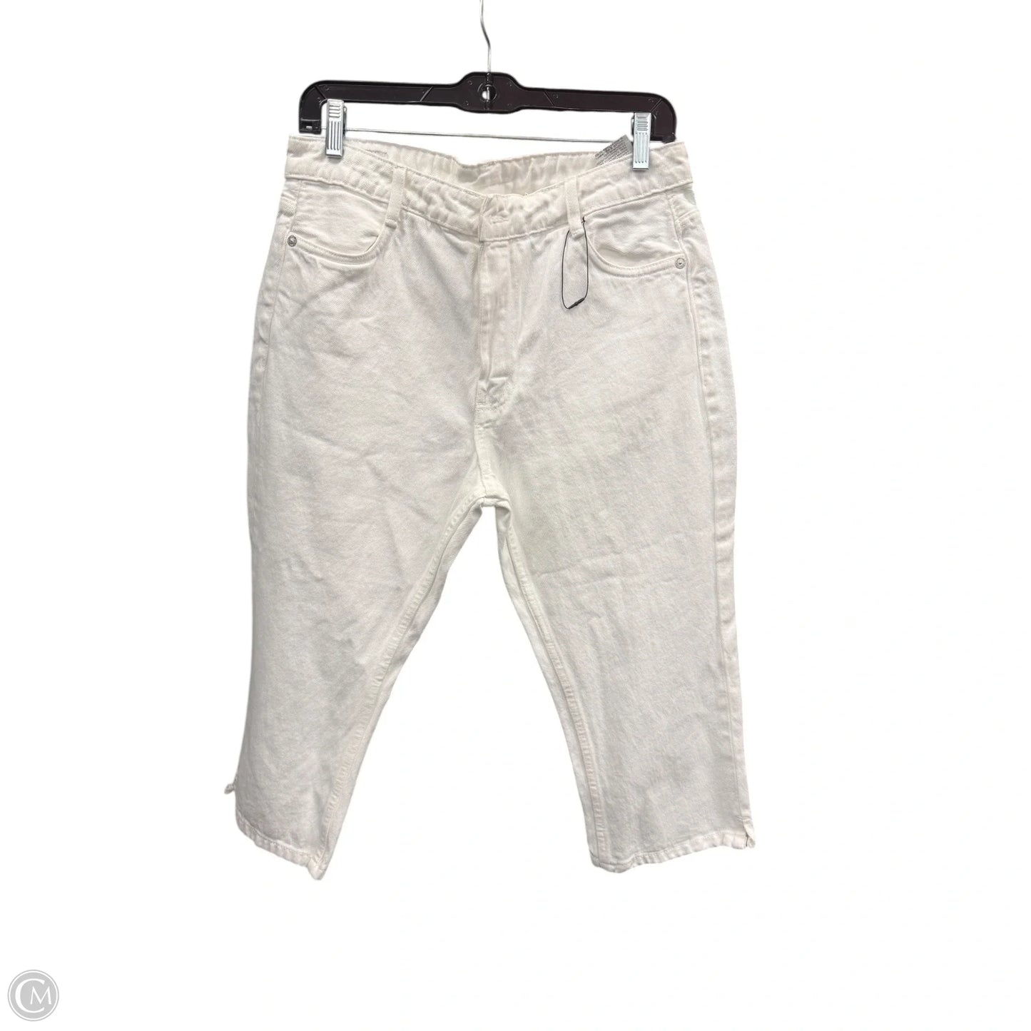 Jeans Cropped By Zara In White, Size: 8