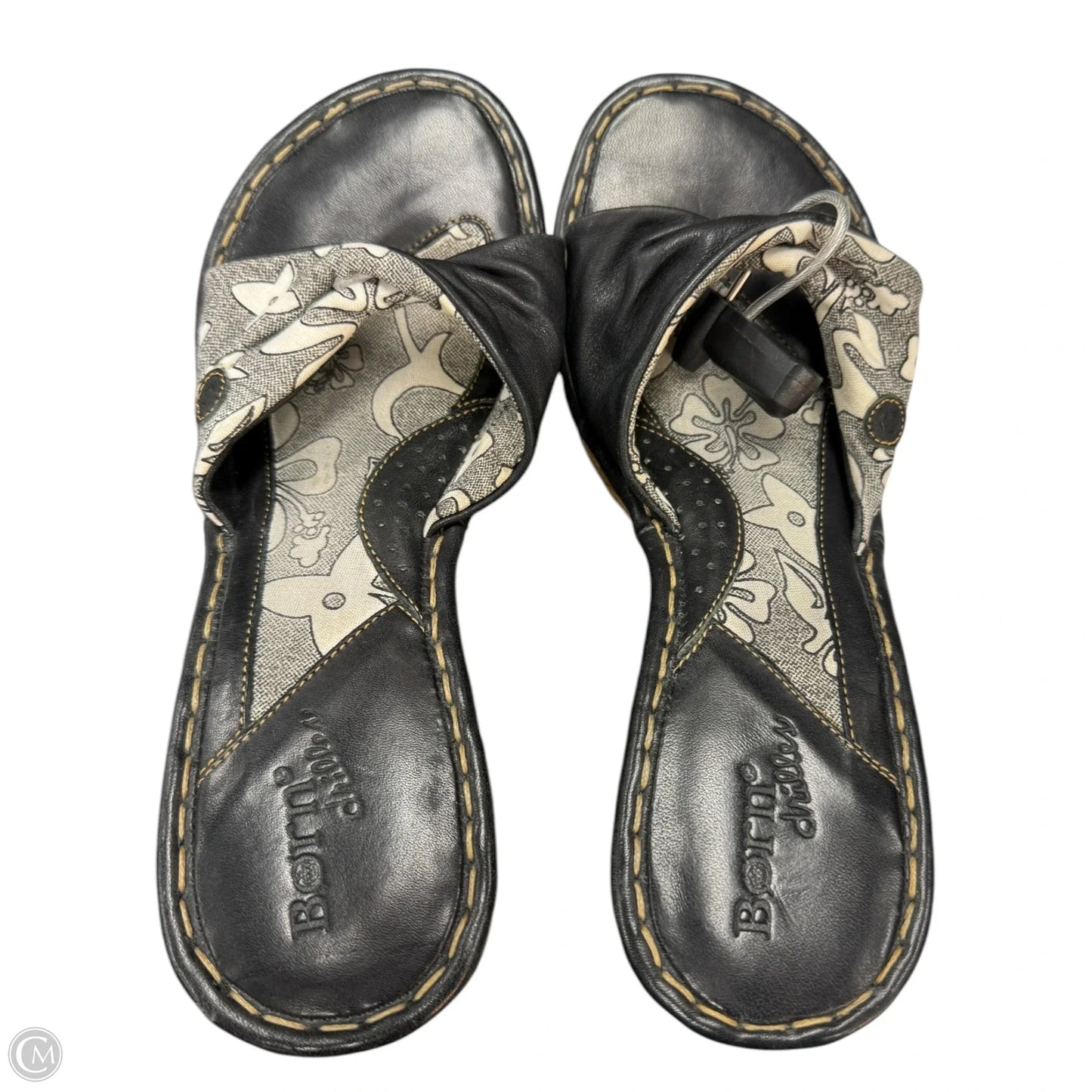 Sandals Heels Wedge By Born In Black & White, Size: 8