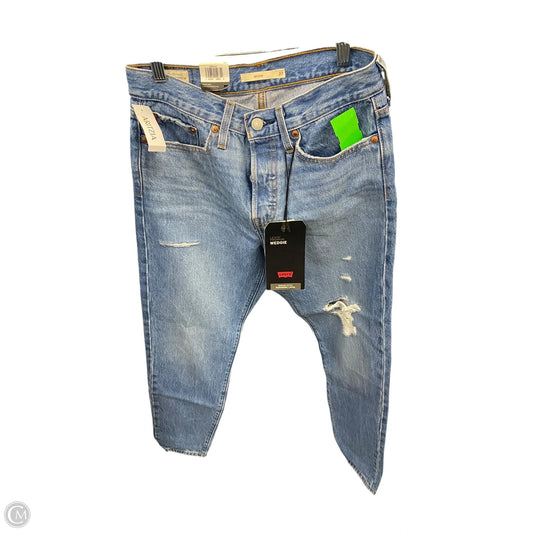 Jeans Straight By Levis In Blue Denim, Size: 4