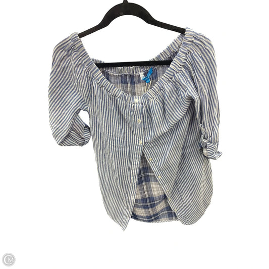 Swimwear Cover-up By Blue Island In Blue & White, Size: M