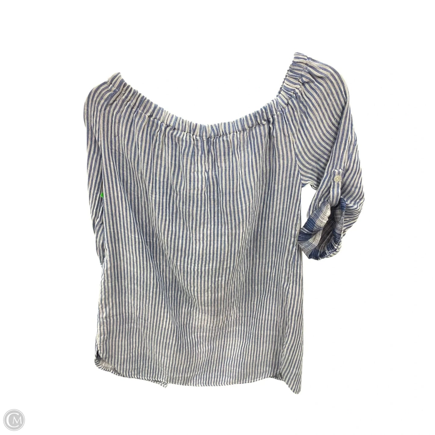Swimwear Cover-up By Blue Island In Blue & White, Size: M