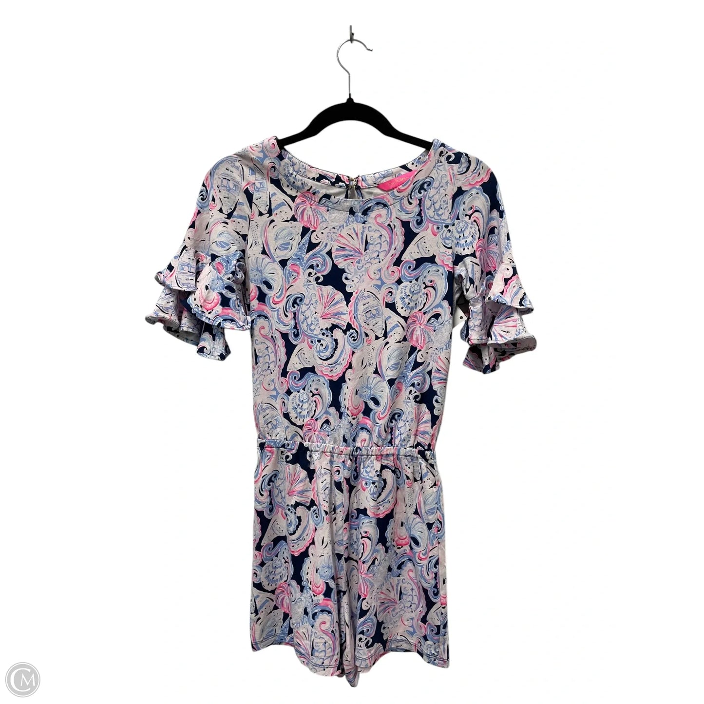 Romper Designer By Lilly Pulitzer In Blue & Pink, Size: Xxs